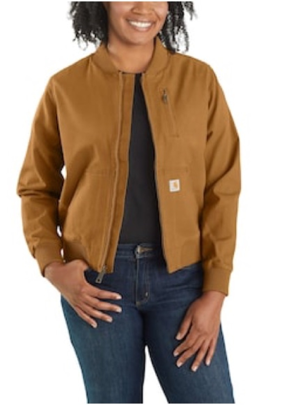 Carhartt Crawford Bomber Women's Carhartt Brown Canvas Work jacket